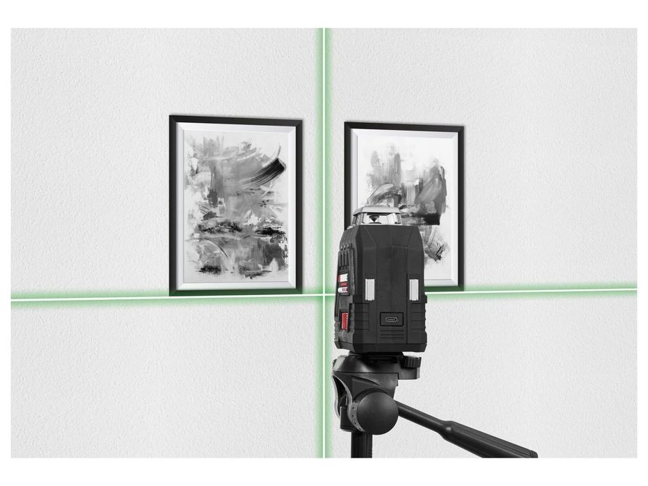 ULTRA Precyzyjny Laser krzyżowy 360° PARKSIDE PERFORMANCE na Zielono