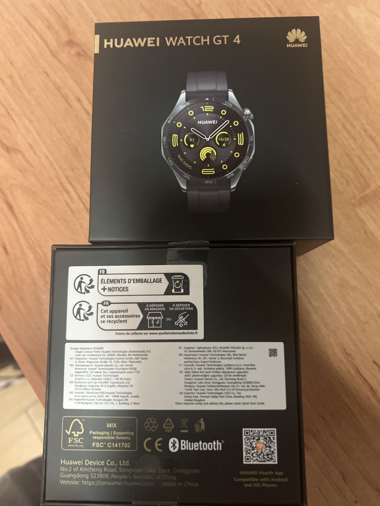 Huawei Watch GT4 Active Black 46mm nowy gwarancja faktura paragon