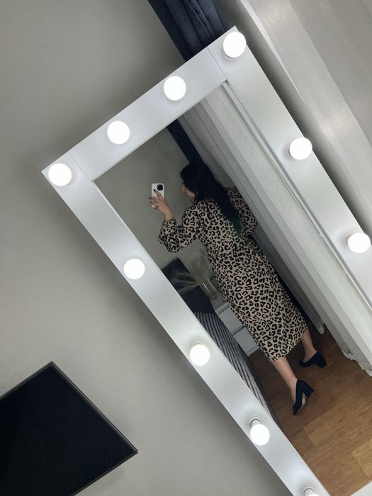 16-18 розмір сукня міді плаття платье батал лео принт