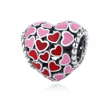 Charms Do Pandora Koralik Zawieszka Serce Miłość Love Heart 925