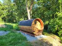 Sauna Beczka z Thermo Drewna 400cm Sauna Ogrodowa ThermoWood