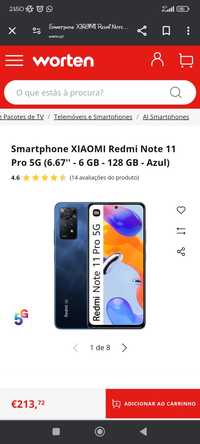 Smartphone XIAOMI Redmi Note 11 Pro 5G (6.67'' - 6 GB - 128 GB - Azul)