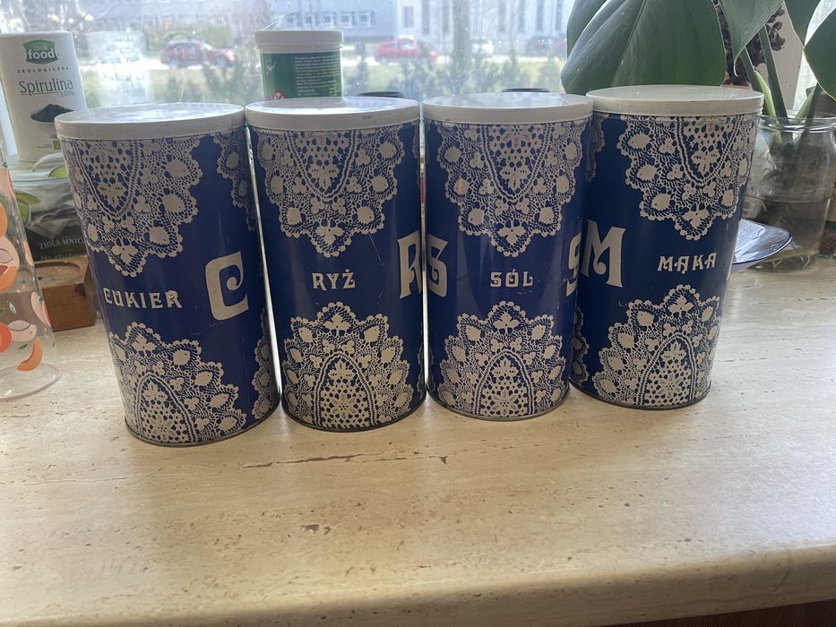 Pojemniki na żywność lata 70 XX wieku  PRL super stan