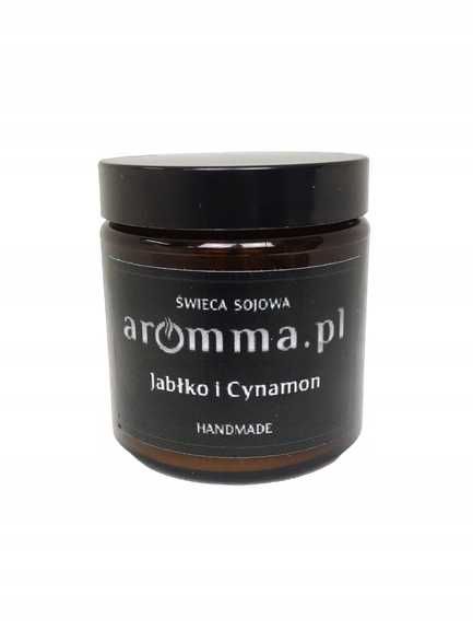 Świeca zapachowa sojowa Jabłko i Cynamon Aromma 120 ml