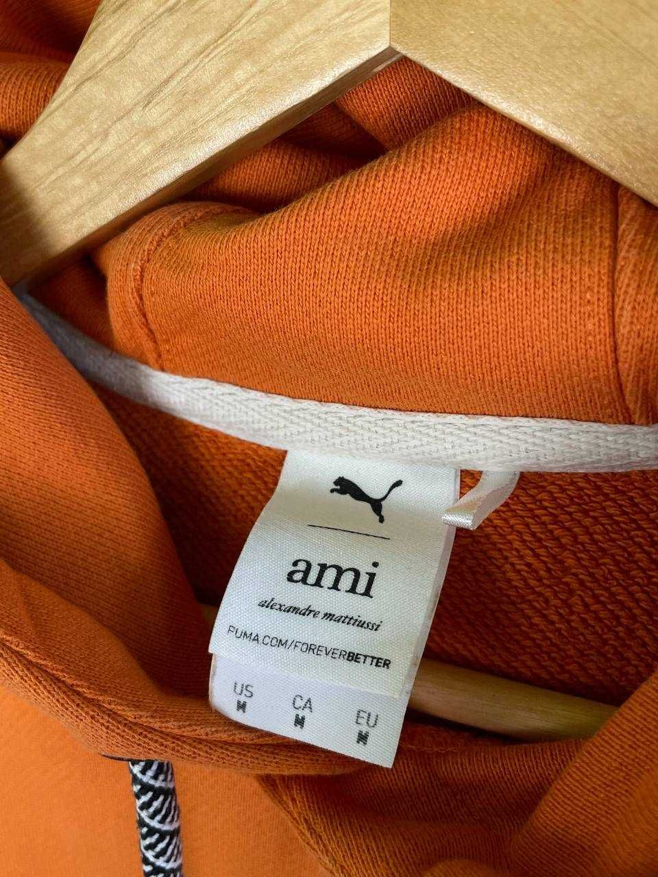 Чоловіче помаранчеве худі кофта puma x ami