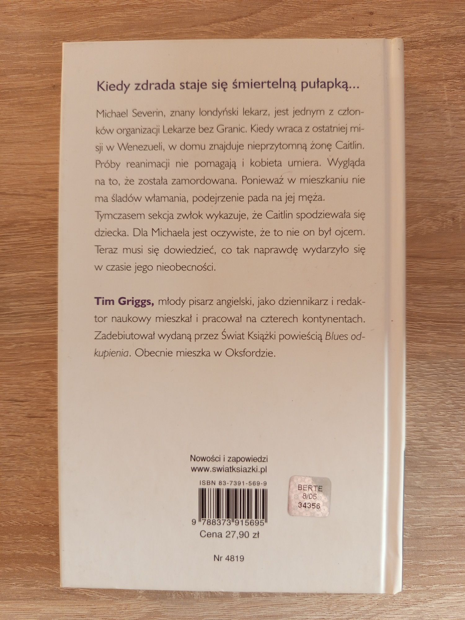 Książka powieść obyczajowa Tim Griggs