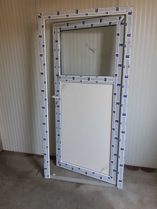 drzwi pcv nowe 100x200 przeszklone ocieplone