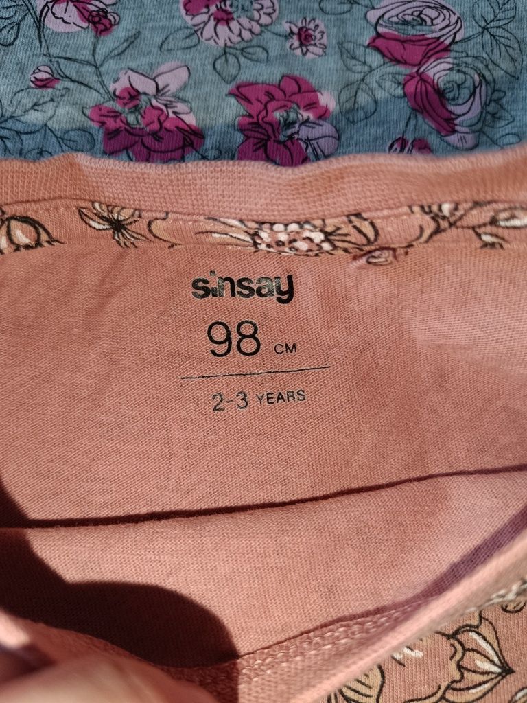 Bluzka koszulka długi rękaw dla dziewczynki Sinsay 98