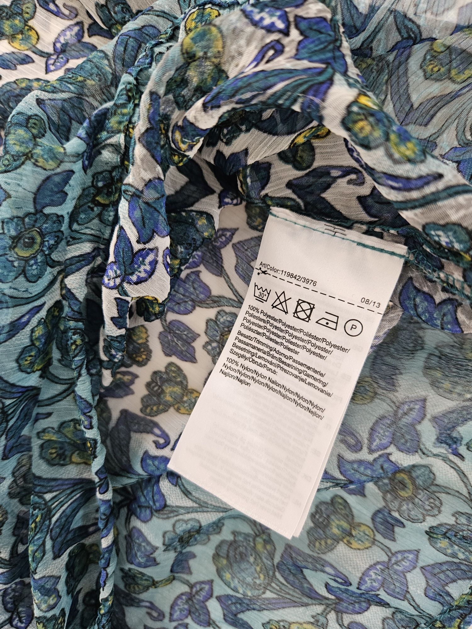 Bluzka damska letnia prześwitująca Street One 36 S kwiaty print flower