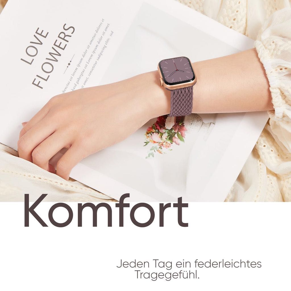 Zestaw 8szt tkany pasek kompatybilny z Apple Watch