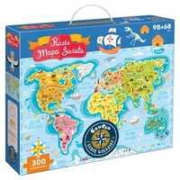 Puzzle. Mapa świata. 300 elementów. CzuCzu