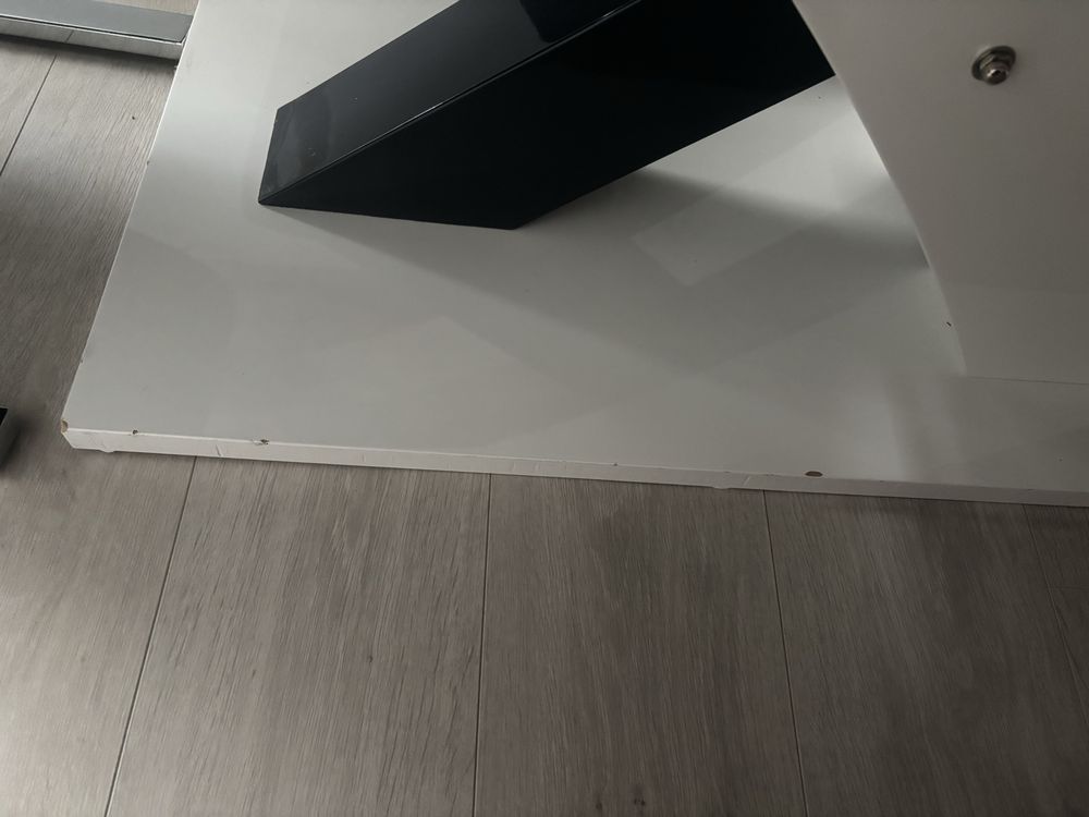 Stół "X" rozkładany 160/200/240 wysoki połysk z krzesłami