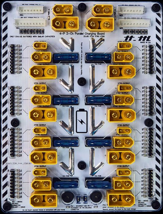 2канальна плата паралельної зарядки 2-8S XT30/XT60/XT90 для FPV дронів