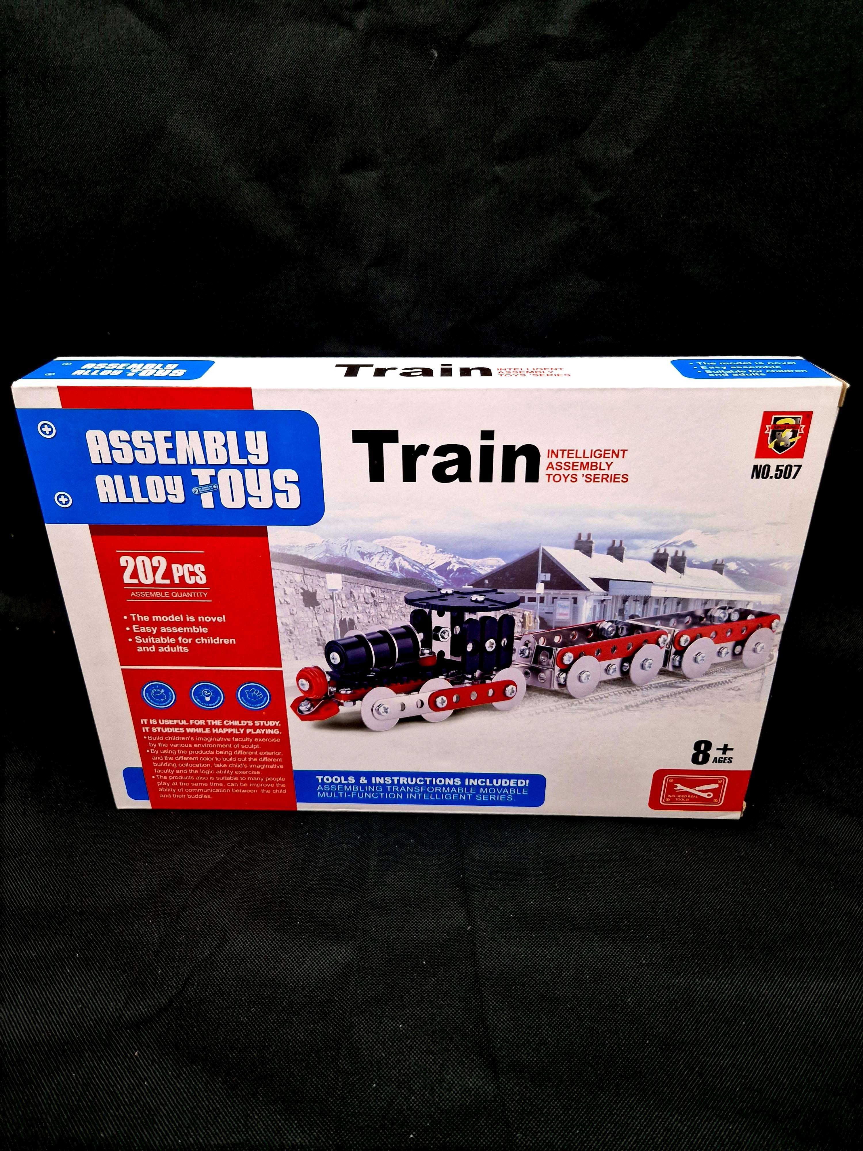 Pociąg z Metalowych Elementów DIY Train 202PCS