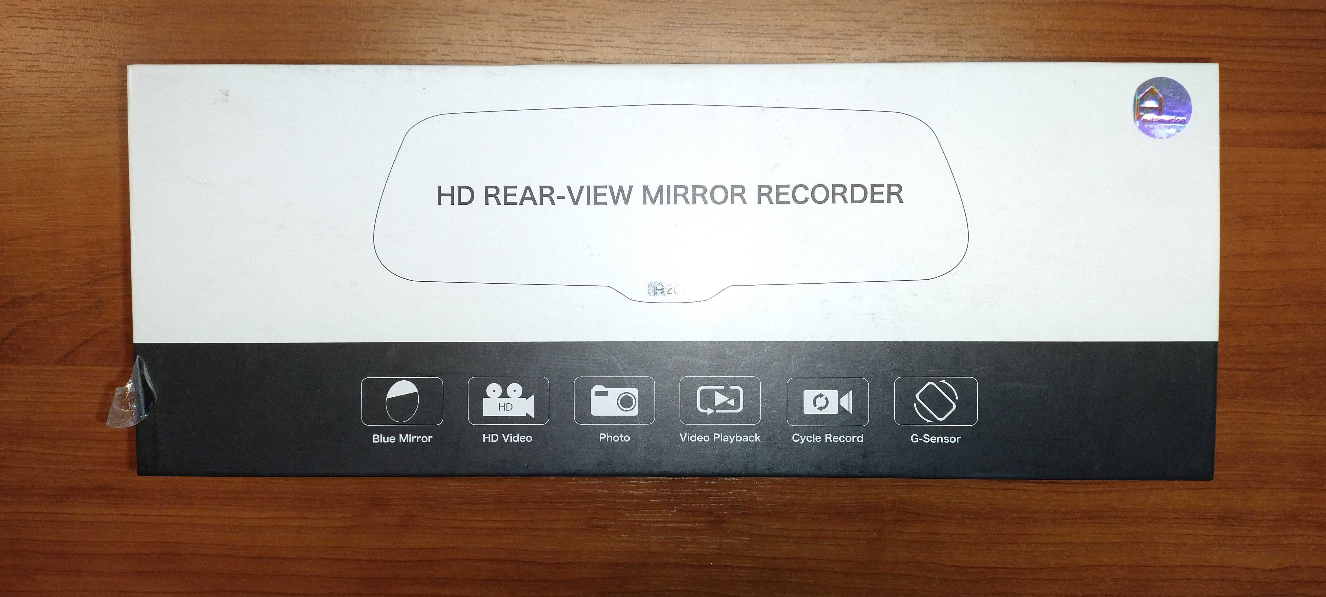 HD REAR-VIEW MIRROR RECORDER - Lusterko z kamerą przód+tył