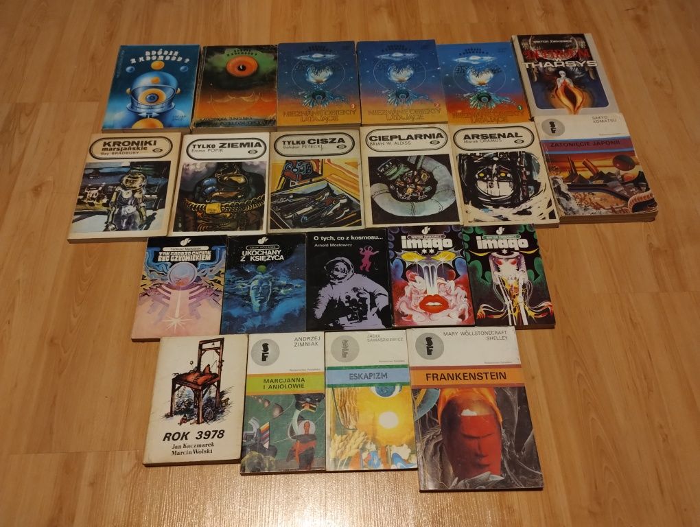 21x książki Fantastyka, science fiction, sci-fi, kosmos, kosmici, UFO
