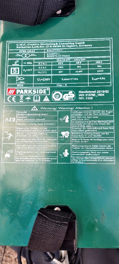 Maquina se soldar parkside 120 A