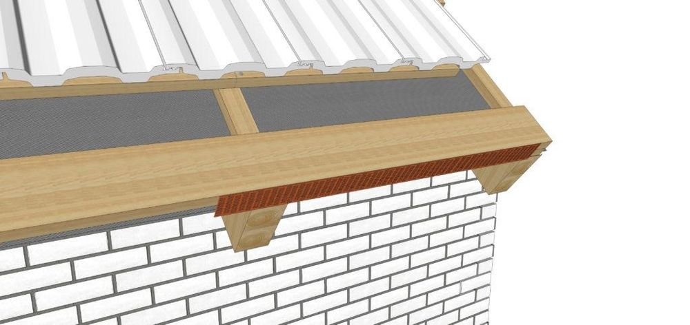 Карнизна вентиляційна стрічка чорний 100мм х 5м.п. решітка звису захис