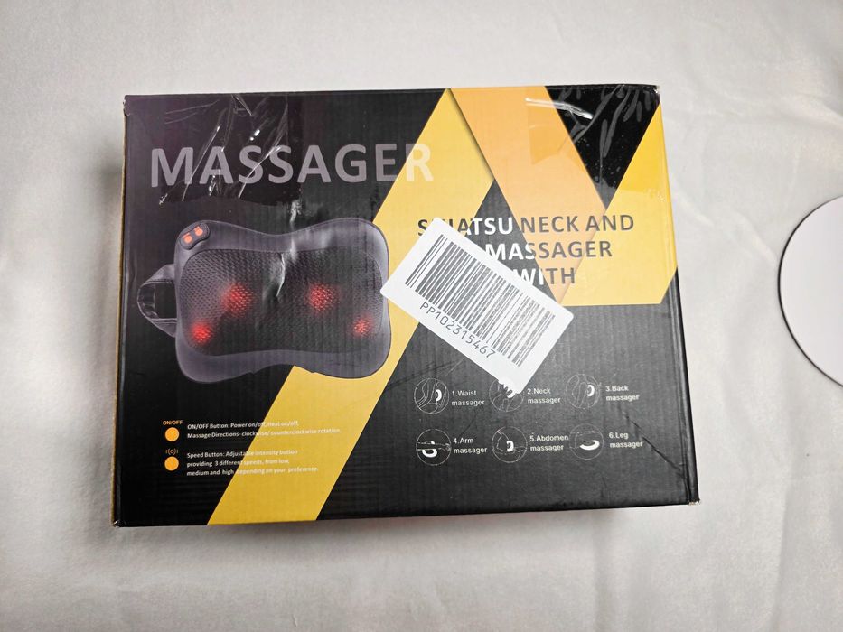 Masażer karku i pleców Shiatsu z funkcją grzania