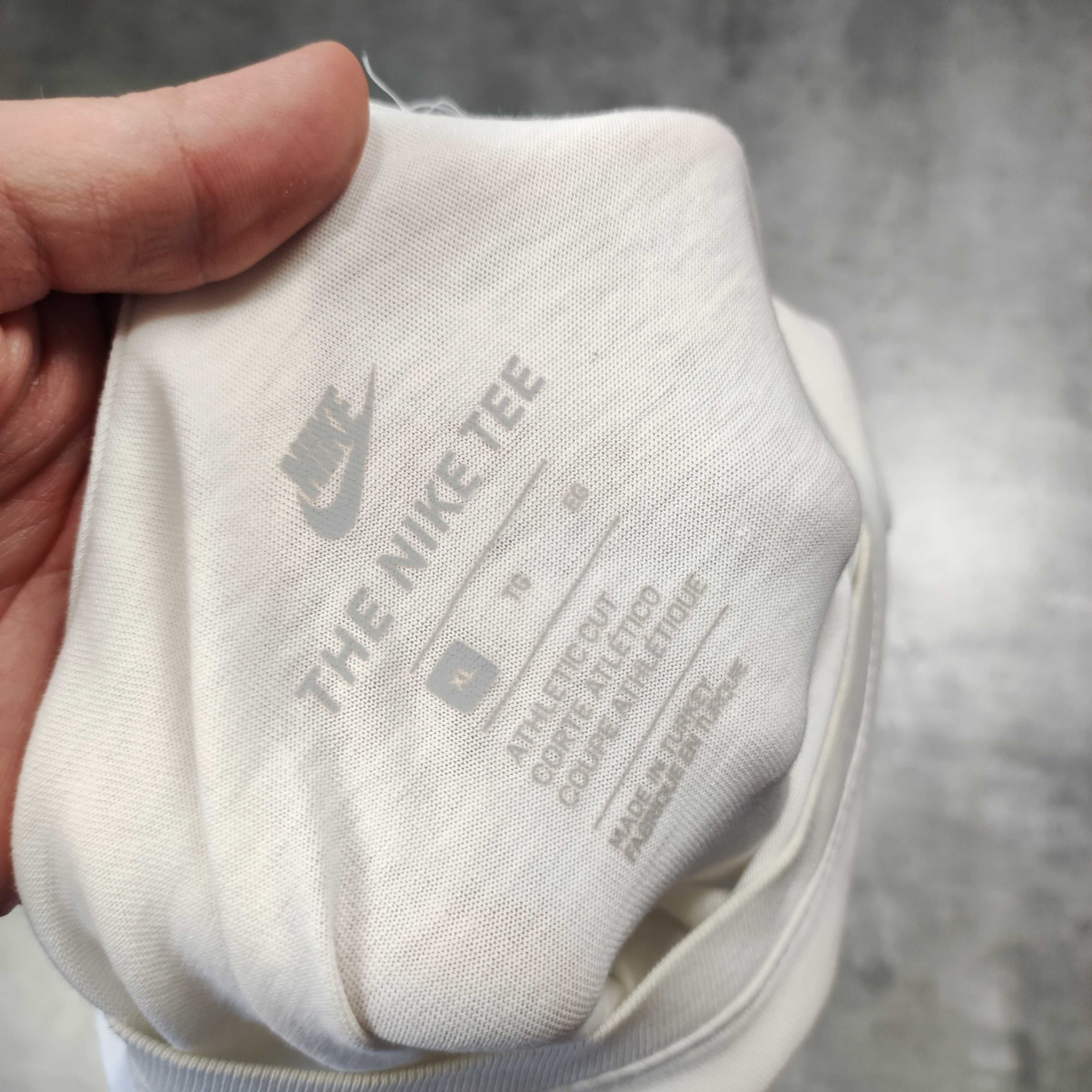 MĘSKA Koszulka Biała Letnia Lekka Nike AIR Force 1 Basketball Nadruk
