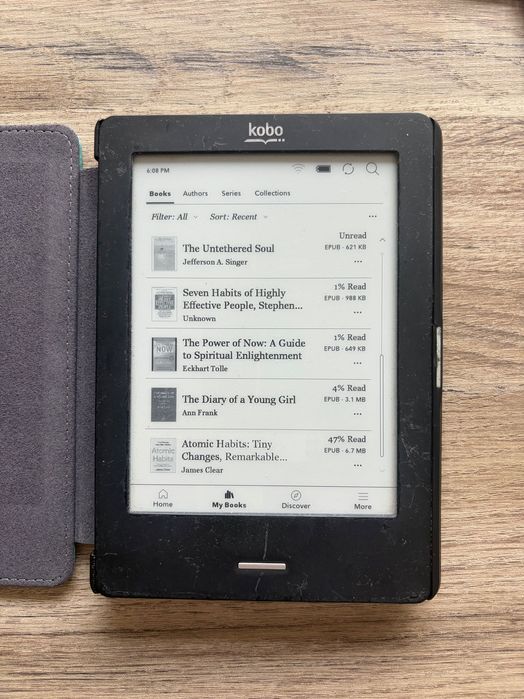 Kobo Touch ereader com capa