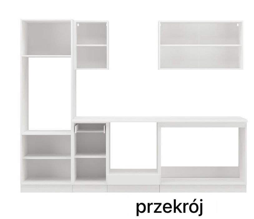 Nowa kuchnia 270cm dąb cremona, kaszmir skrecona zestaw z blatem