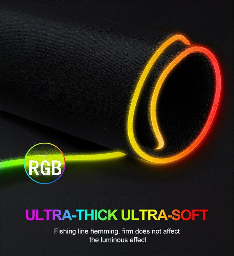 Ігрова поверхня з підсвічуванням 300х800х4мм RGB INTEKO чорний