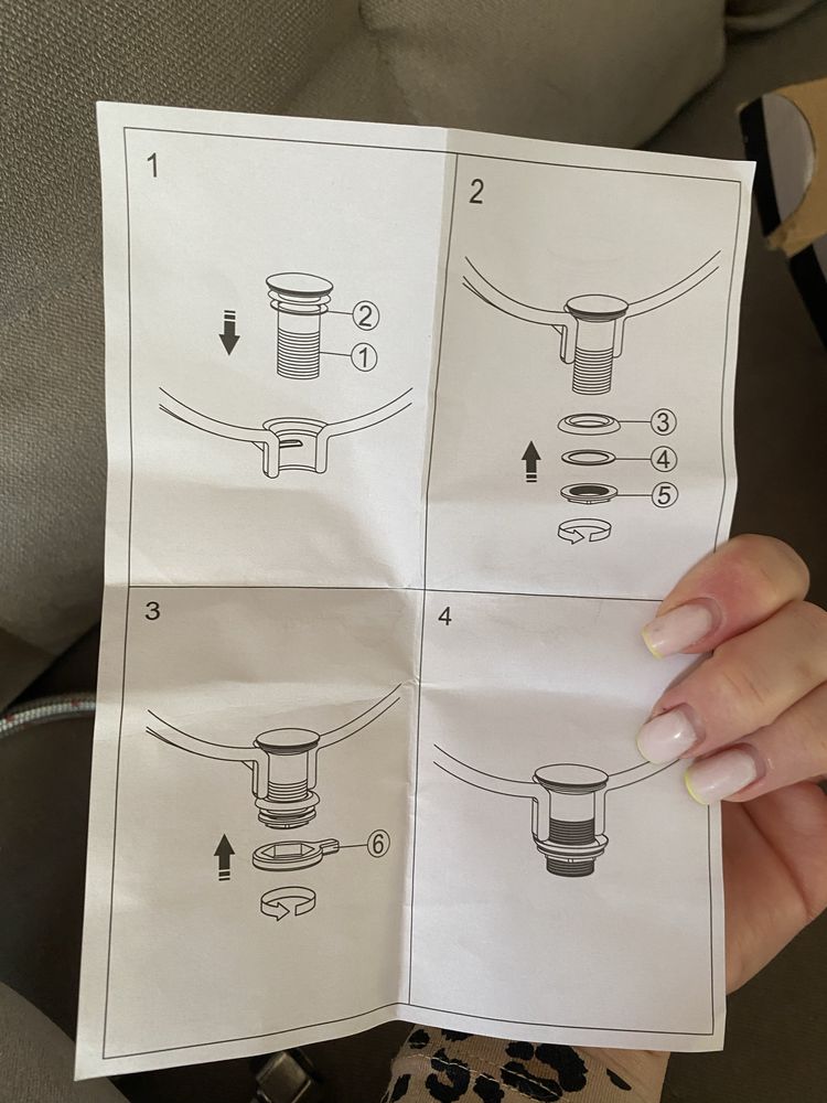 Korek umywalkowy klik klak