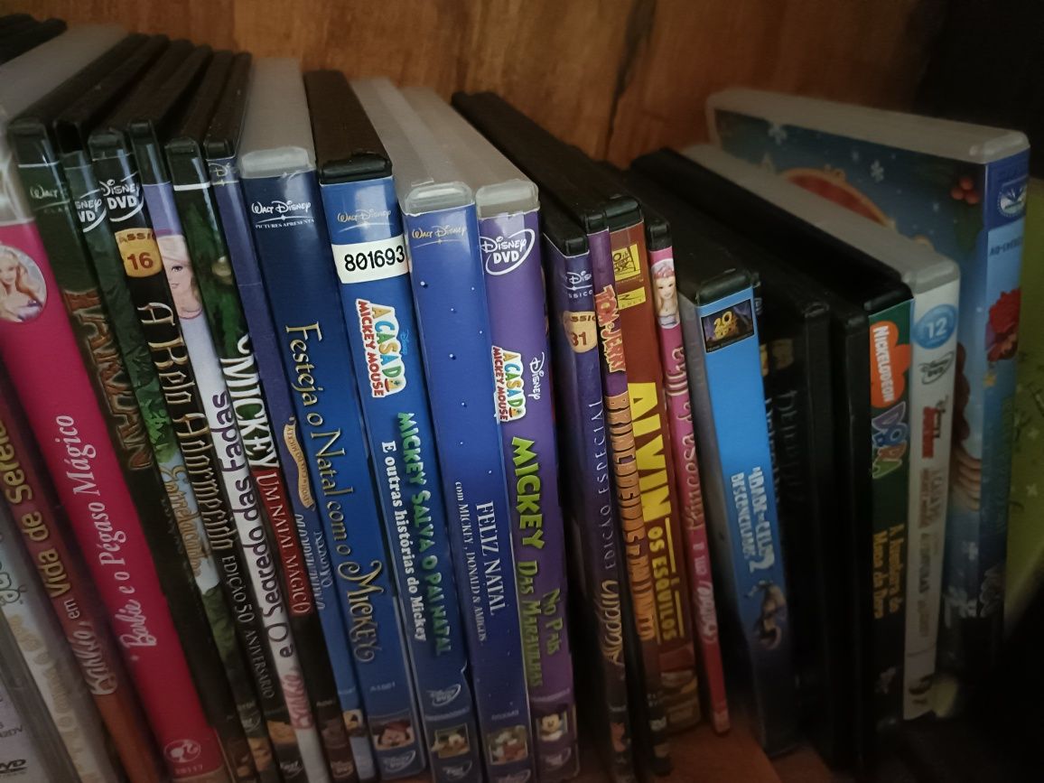 DVDs de filmes infantis