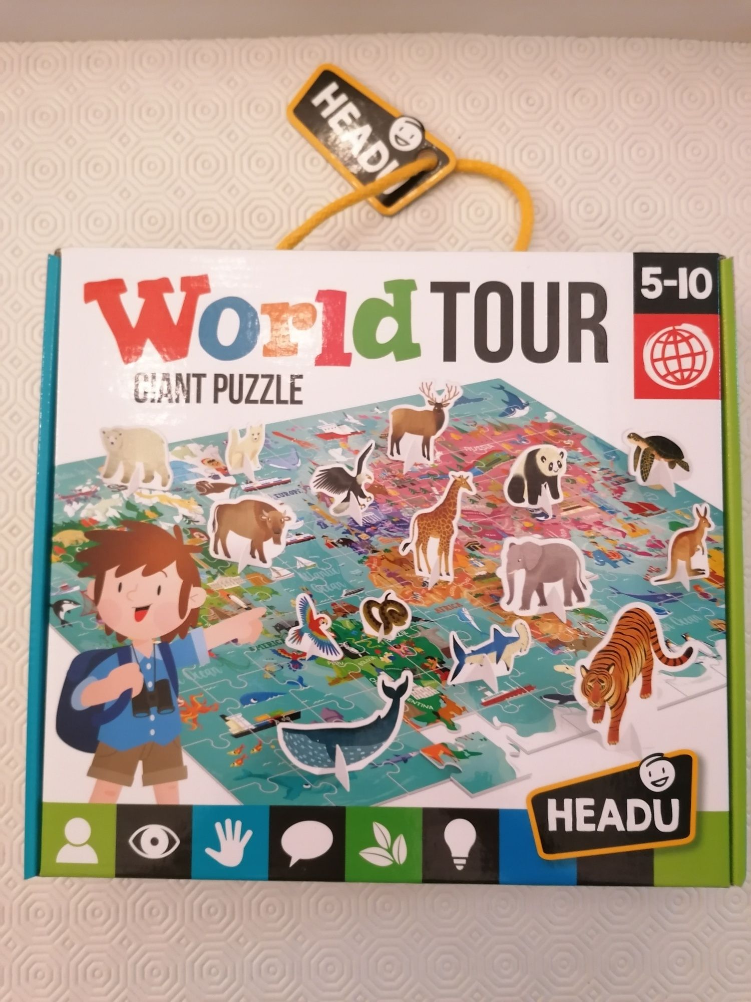 Puzzle grande do mundo 5-10 anos