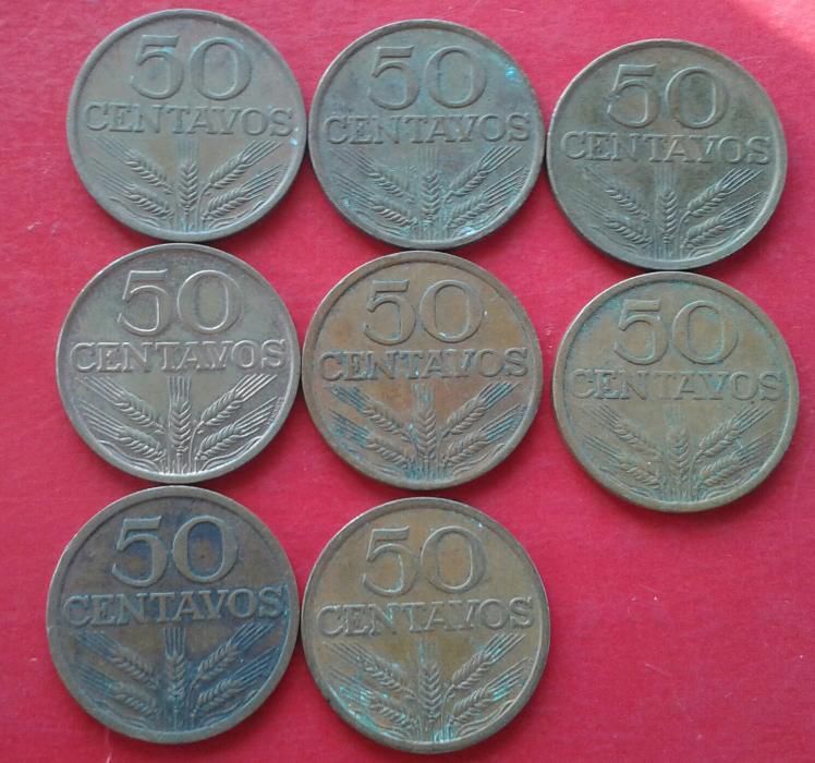 Moedas de 50 centavos da República Portuguesa