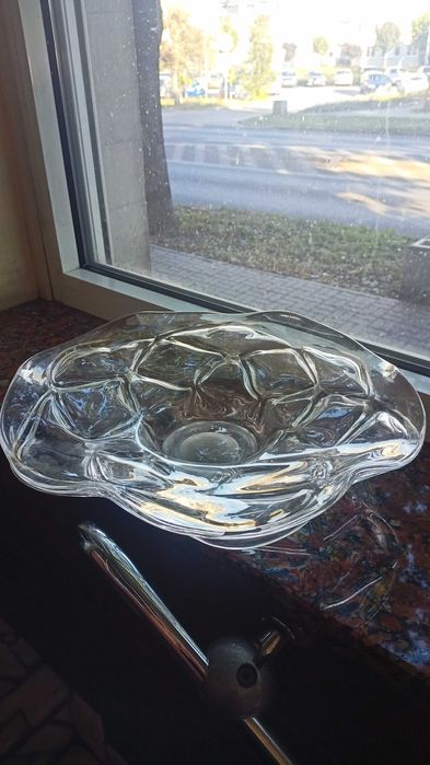 Patera ręcznie formowana na stopie 40,5 cm polski new look Ząbkowice