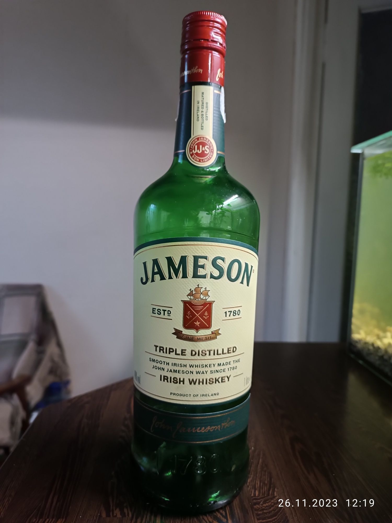 Пуста бутилка JAMESON 1 литр