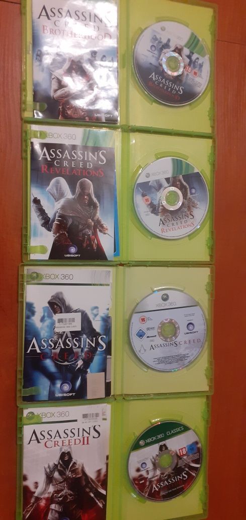 Cztery części Assassin's Creed na Xbox360 dbd stan