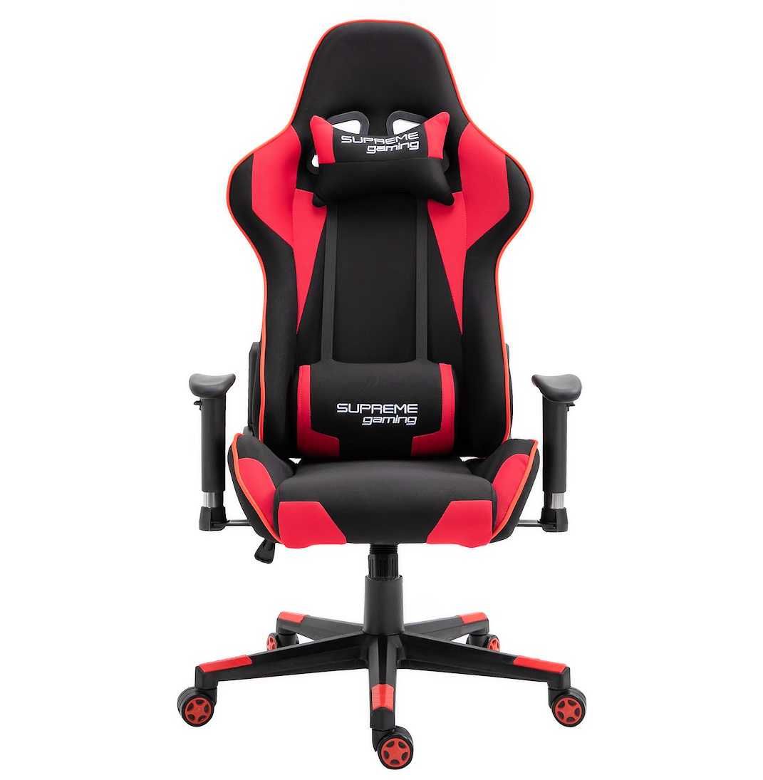 Fotel z Tkaniny PlayMaker Black/Red regulacja podłokietników