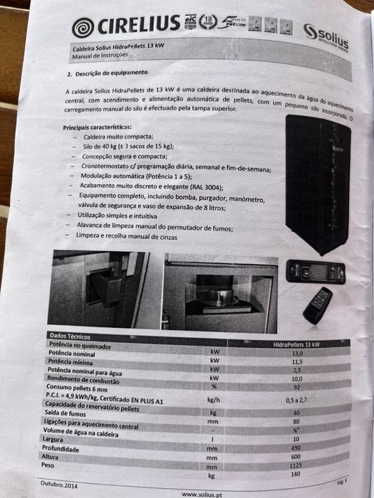 Máquina de pellets e radiadores