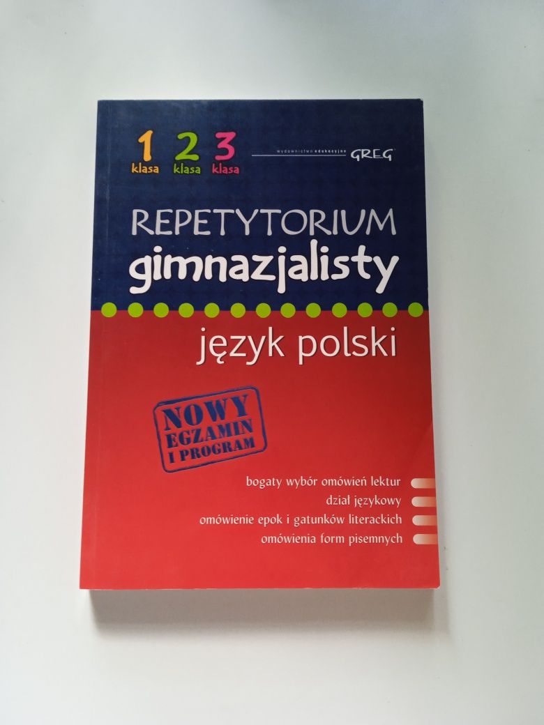 Książka - "Repetytorium gimnazjalisty. Język polski"