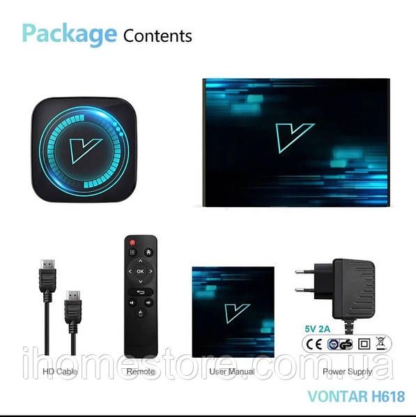 Приставка 4/32 Vontar H618 смарт ТВ андроид tv box