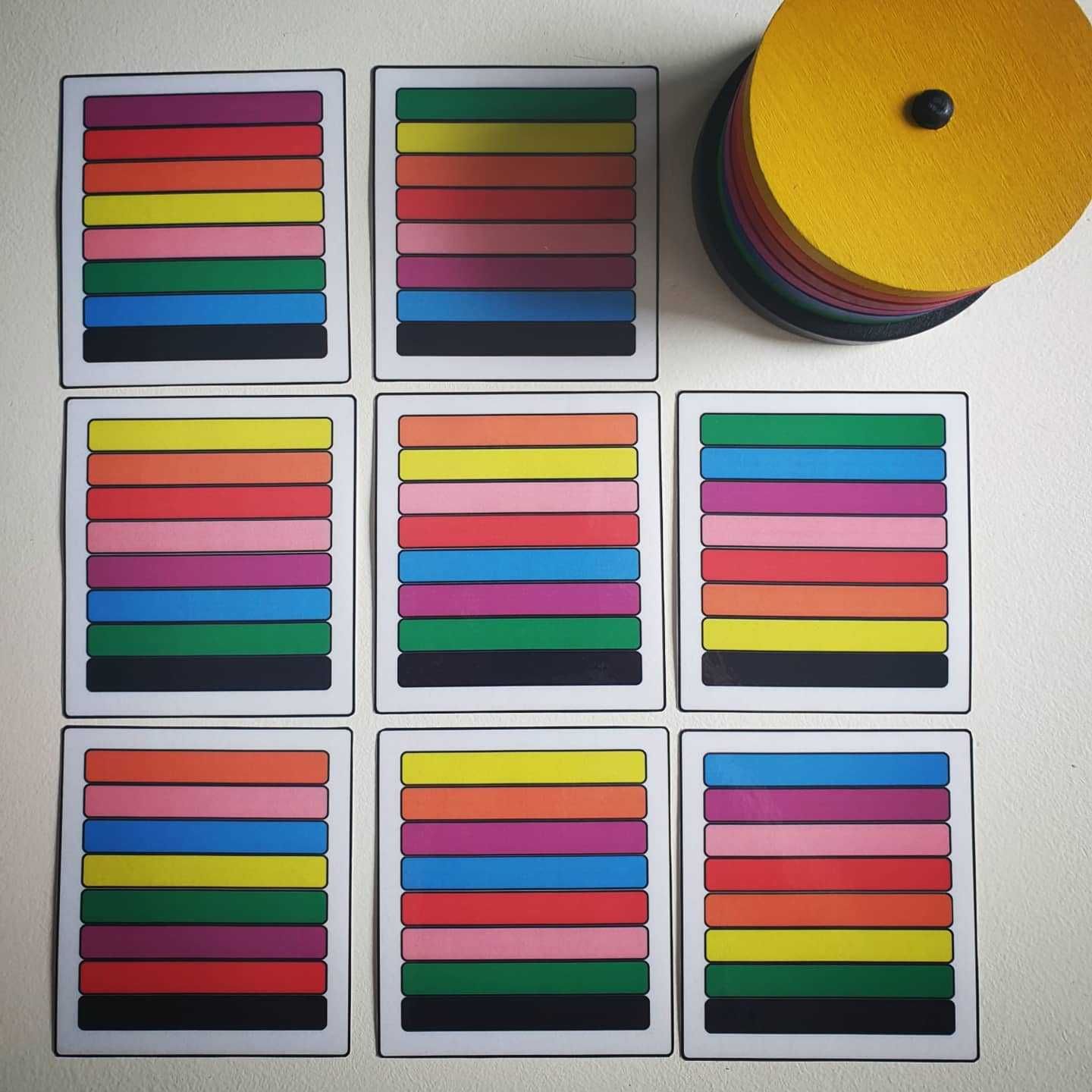 krążki na patyku - układanka lewopółkulowa Montessori