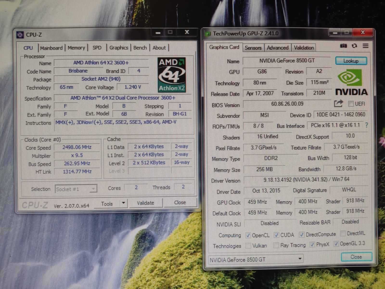 Компьютер Athlon 64 X2 3600+ (2x2,50) ,ОЗУ 4Gb,NVIDIA 8500 GT, HDD 250