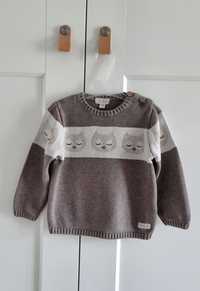 Sweterek Newbie, rozm. 80, sowy, sweter