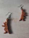 Nowe kolczyki #Kot handmade z egzotycznego drewna