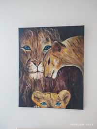 Obraz Rodzina lwów