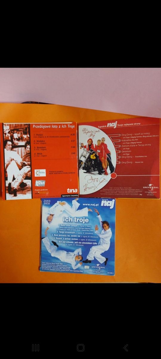 3 sztuki płyty CD ICH TROJE 2001r/2002r/2003r