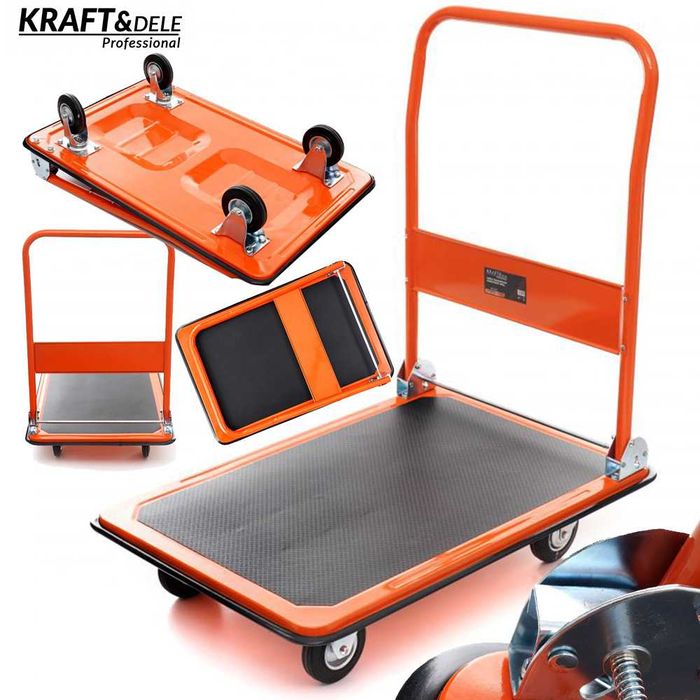 KRAFT&DELE Wózek Platformowy Transportowy Magazynowy Składany KD3090