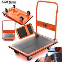 KRAFT&DELE Wózek Platformowy Transportowy Magazynowy Składany Do 300kg