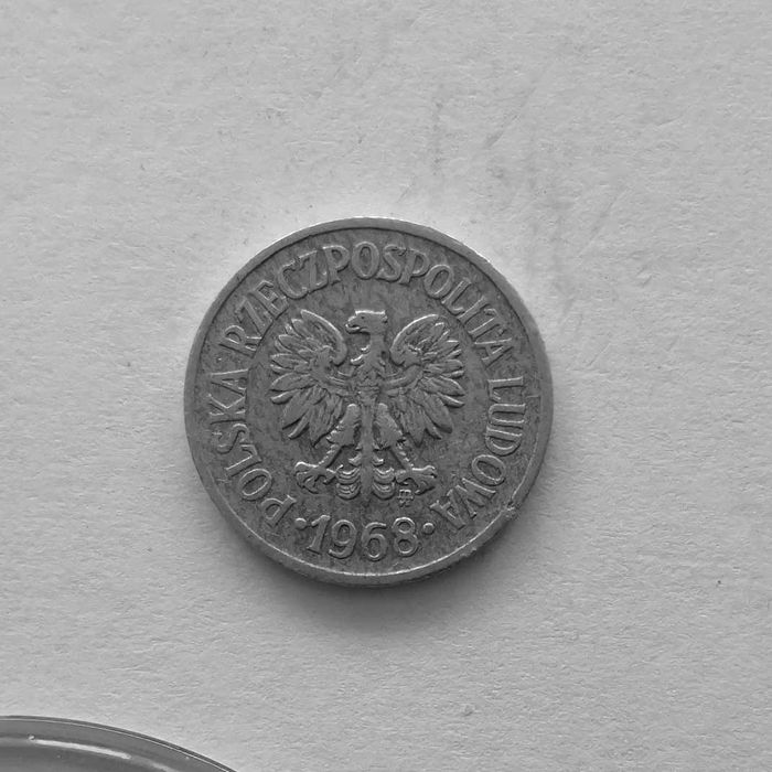 Moneta PRL 10 groszy 1968r.Al.Stan monety widoczny na zdjęciach.