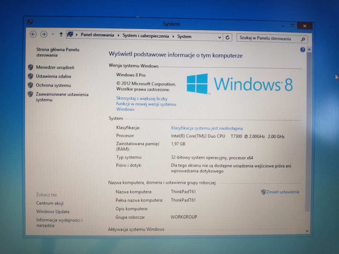 Lenovo ThinkPad T61 Intel Core 2 Duo T7300

2GB RAM 
Napęd DVD 
HDD 80