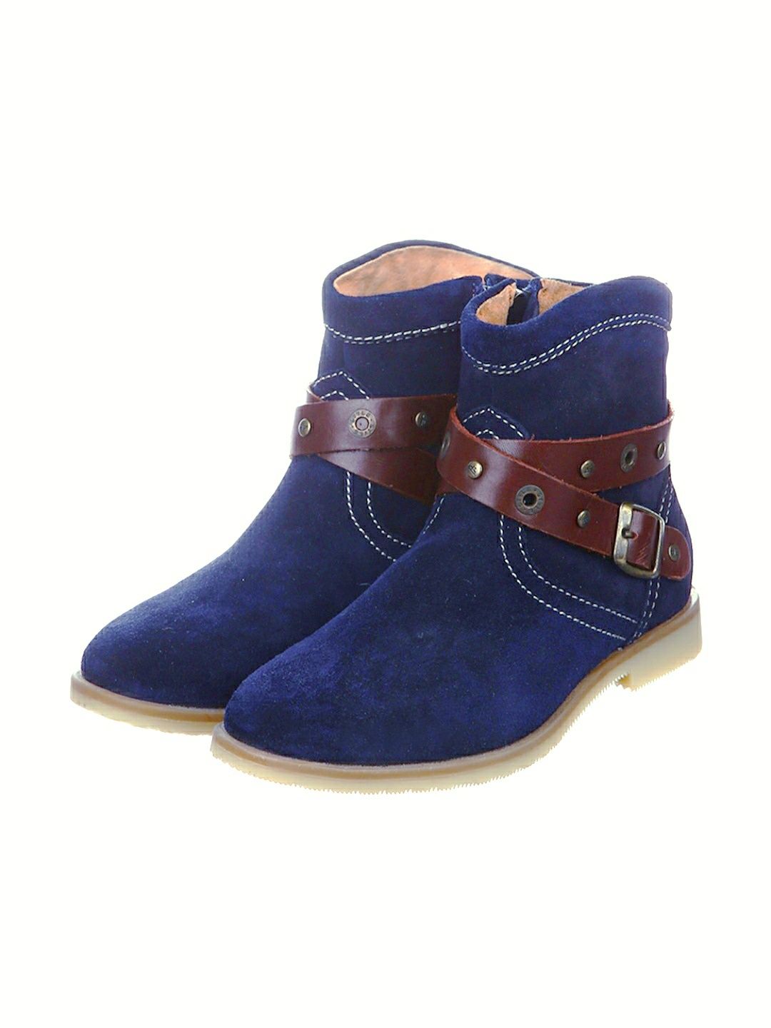 38-39 р. черевики челсі Стильные ботинки Челси синие с ремешками