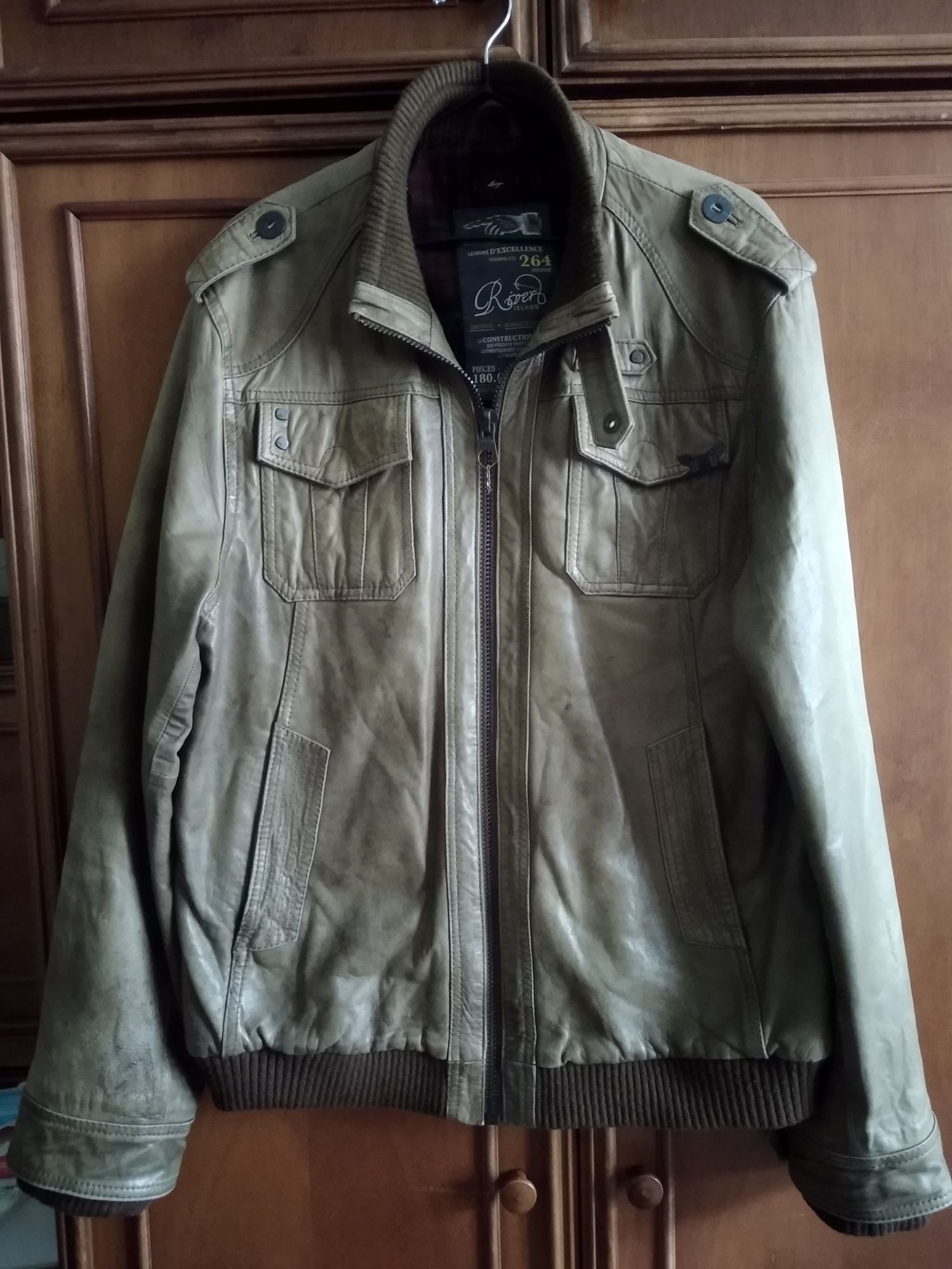 Куртки мужские кожаные, Canadiana, River Island,p.L